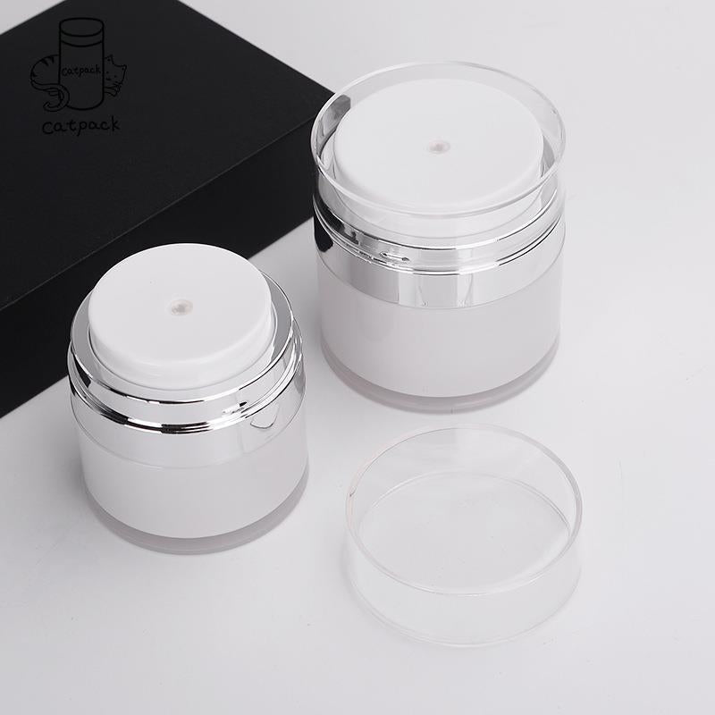 30ML Vacuum Cream Storage Bottle Lotion Dispenser Mini Makeup Airless Pump Cream Jar Container (Dual-Layer)