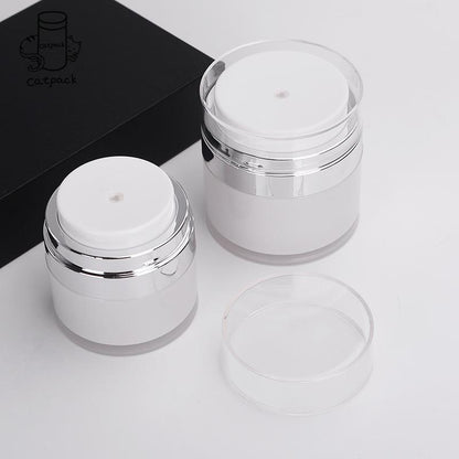 30ML Vacuum Cream Storage Bottle Lotion Dispenser Mini Makeup Airless Pump Cream Jar Container (Dual-Layer)