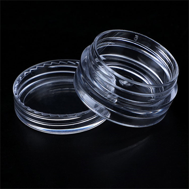 10Pcs / Set 10g Empty Refillable Cosmetic Container Plastic Round Sample Jars