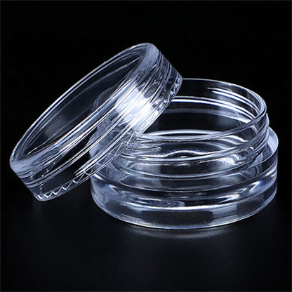 10Pcs / Set 10g Empty Refillable Cosmetic Container Plastic Round Sample Jars