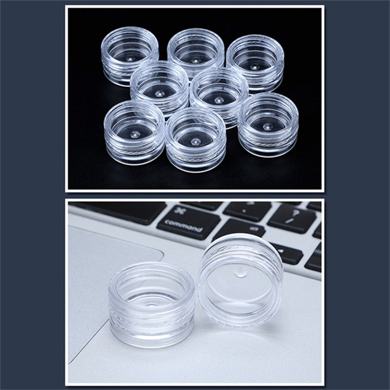 10Pcs / Set 10g Empty Refillable Cosmetic Container Plastic Round Sample Jars