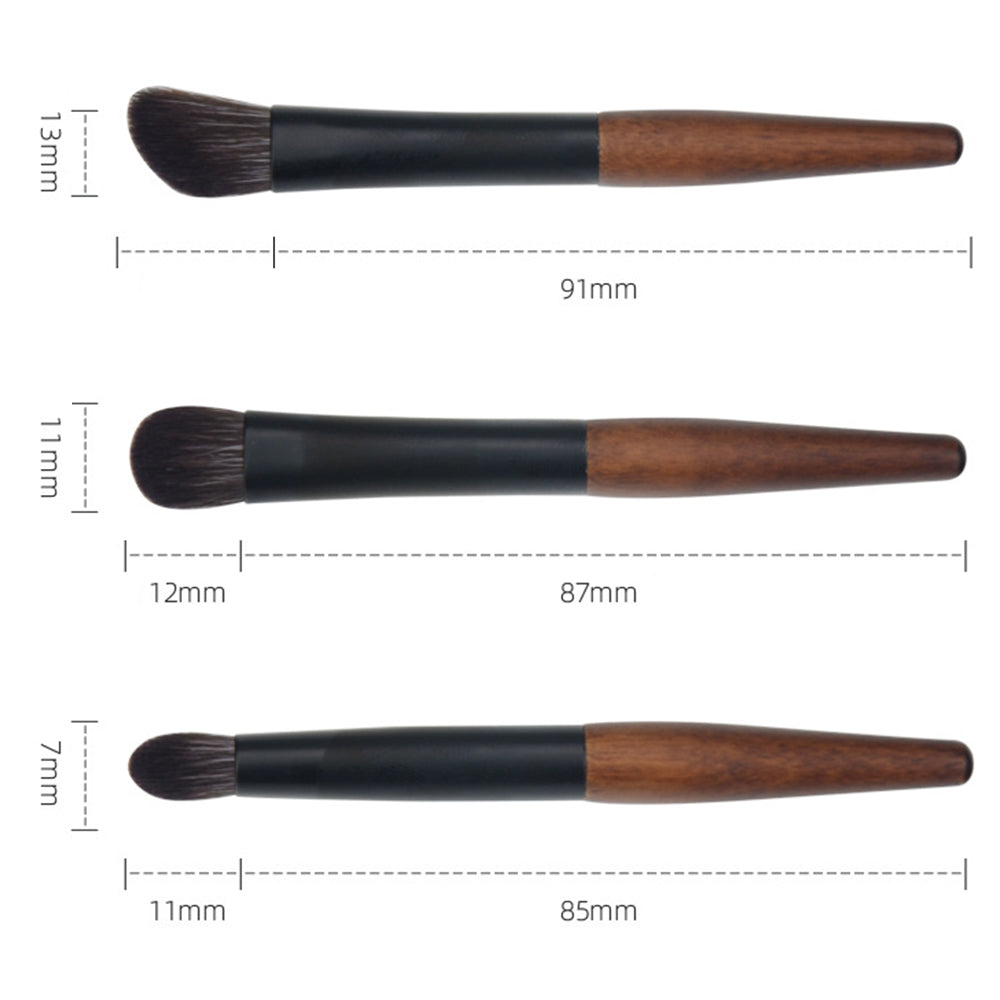 12Pcs Portable Makeup Brush Set Mini Cosmetic Brush Kit for Foundation Powder Lipstick Highlight Eyeshadow