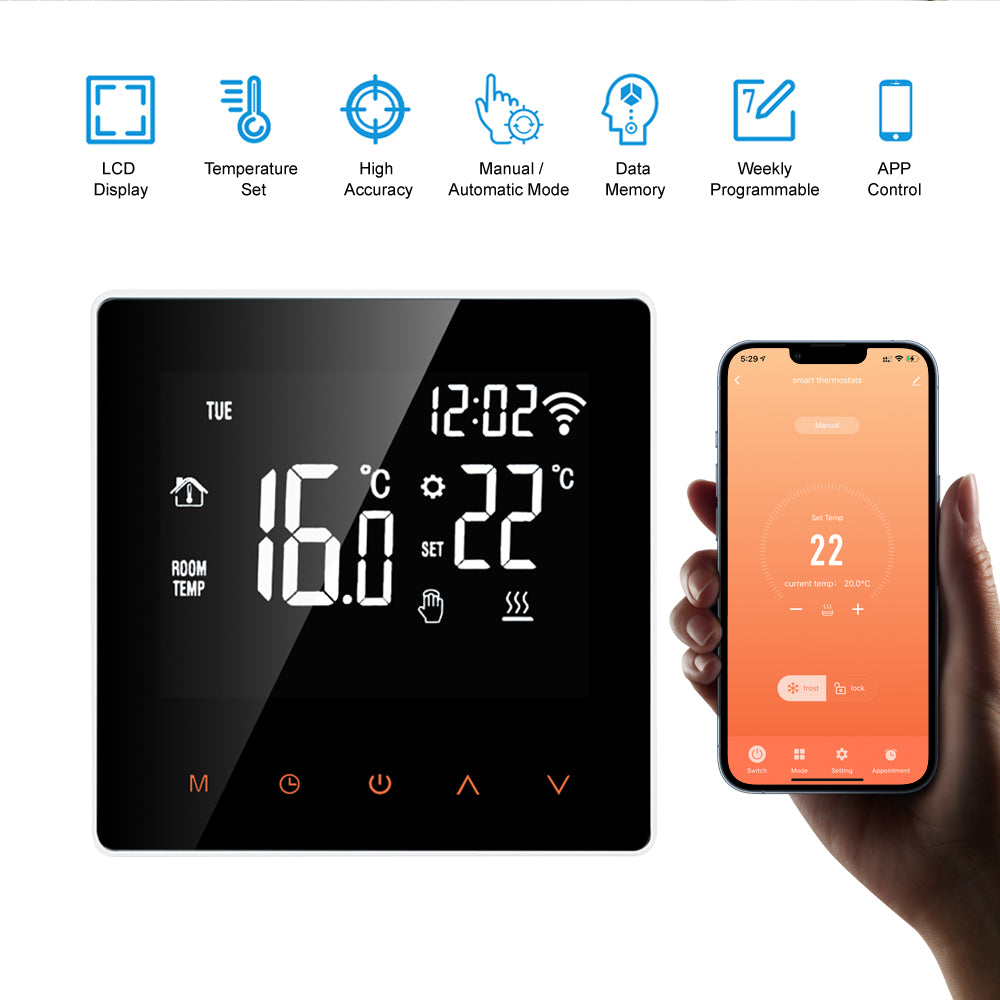 WT81 Smart WiFi Thermostat Tuya 3A Temperature Controller Support Google Home, Alexa