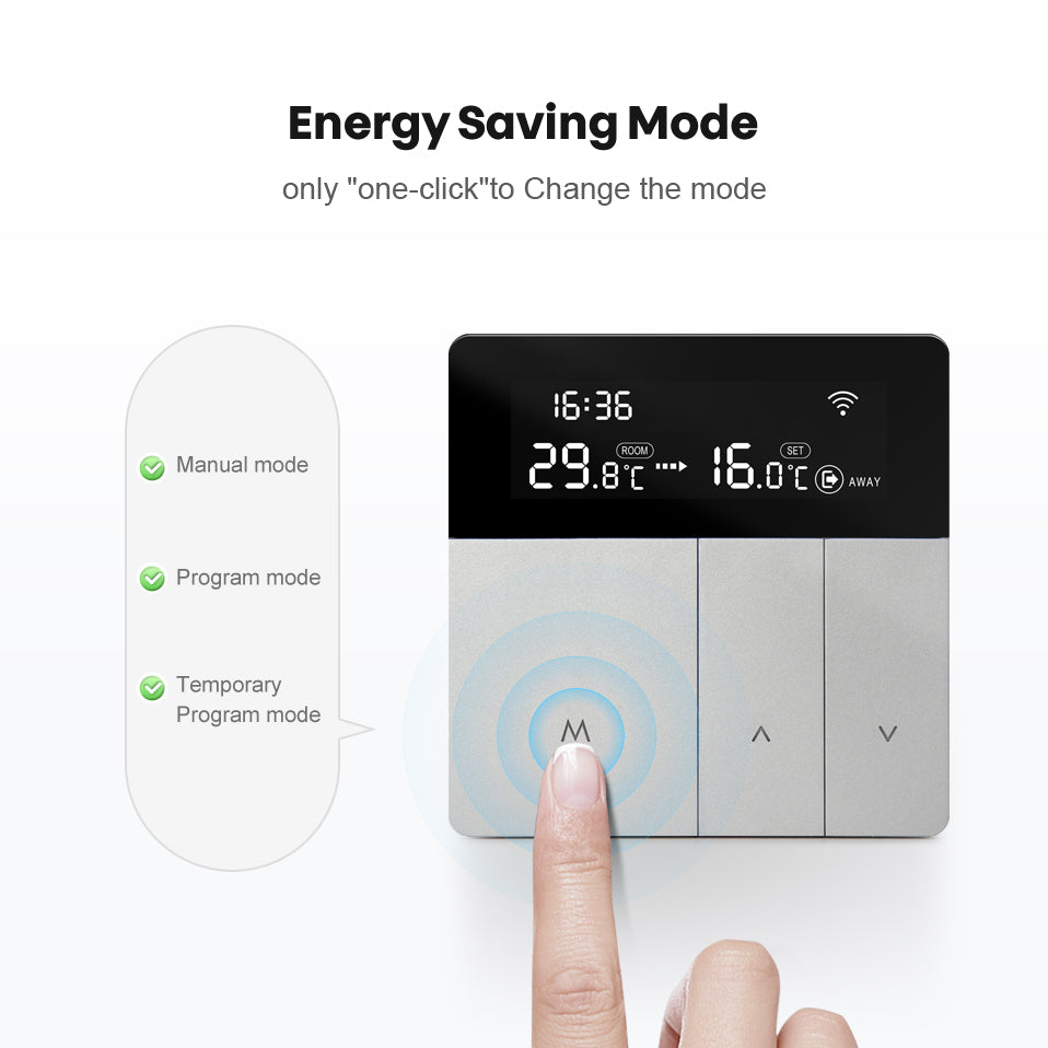 AVTTO WT50 WiFi Smart Thermostat 16A Electric Heating Temperature Controller APP Control for Home School Office Hotel
