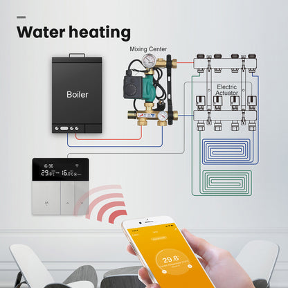 AVTTO WT50 WiFi Smart Thermostat 16A Electric Heating Temperature Controller APP Control for Home School Office Hotel