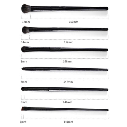 7Pcs / Set Eyeshadow Brush Set Soft Fiber Eye Makeup Brushes for Eyebrow, Eyeliner, Concealer Blending