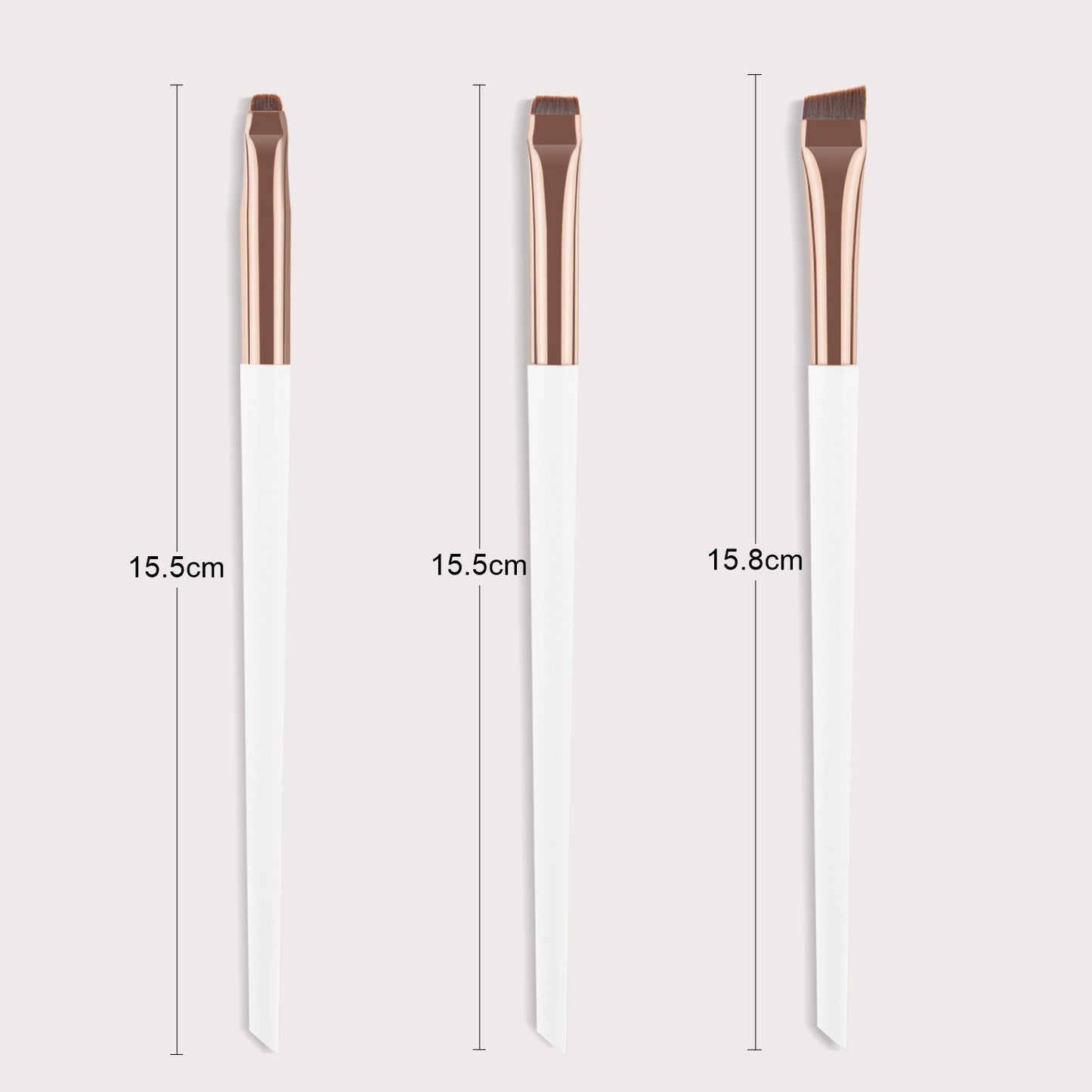 3Pcs / Set Eye Makeup Brushes Eyeshadow Brush Kit Soft Fiber Eyeliner Eyebrow Makeup Tool