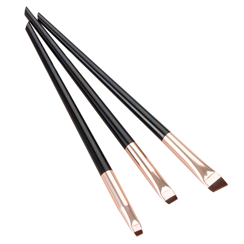3Pcs / Set Eye Makeup Brushes Eyeshadow Brush Kit Soft Fiber Eyeliner Eyebrow Makeup Tool