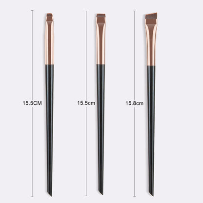 3Pcs / Set Eye Makeup Brushes Eyeshadow Brush Kit Soft Fiber Eyeliner Eyebrow Makeup Tool