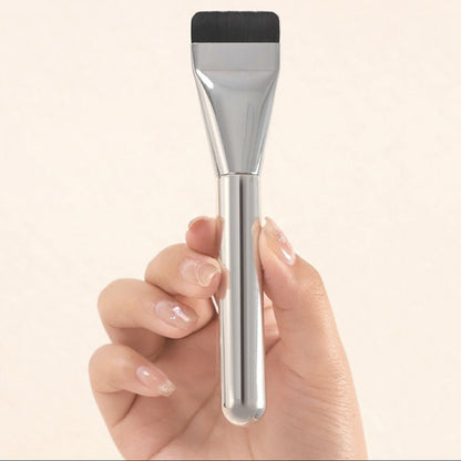 Copper Handle Soft Fiber Concealer Brush Flat Top Under Eye Concealer Brush Makeup Tool for Foundation Blending