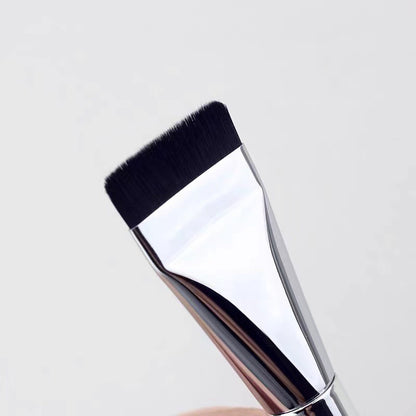 Copper Handle Soft Fiber Concealer Brush Flat Top Under Eye Concealer Brush Makeup Tool for Foundation Blending