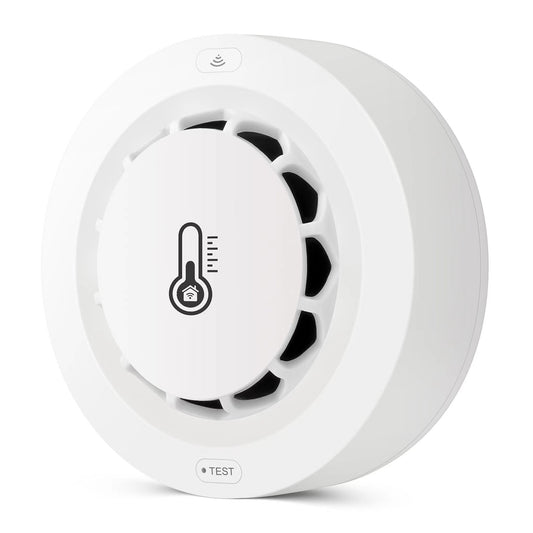 228WT-W 2-in-1 WiFi Smoke Detector with Temperature & Humidity Sensor Support Sound Alarm / Voice Control
