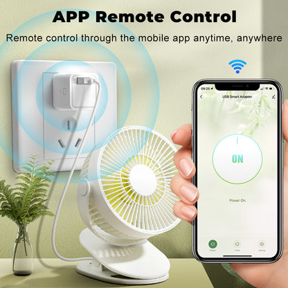 CZ068-W Tuya Smart USB Adapter Portable WiFi / Bluetooth Dual Mode Smart Adapter Support APP Control