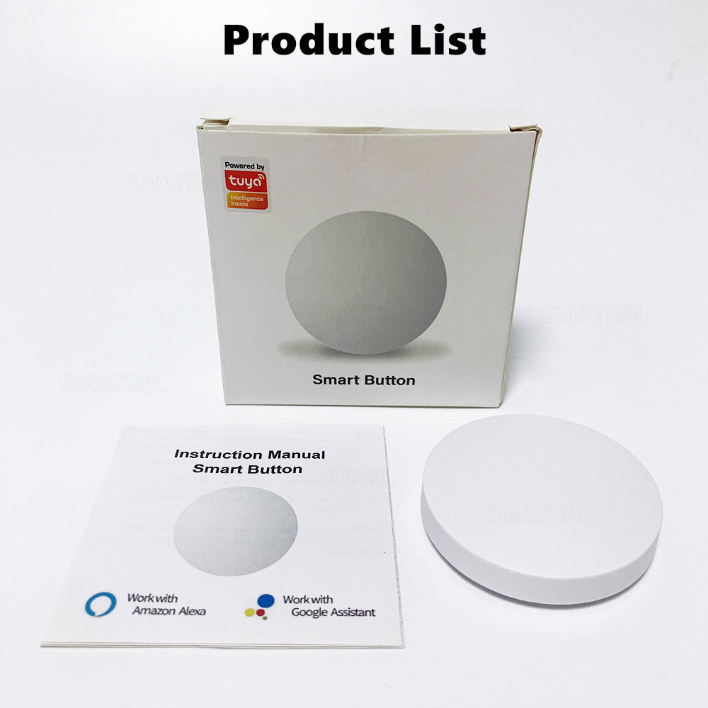 SYT004 Tuya Smart Home Zigbee Wireless Switch Battery-Powered Mini Scene Button