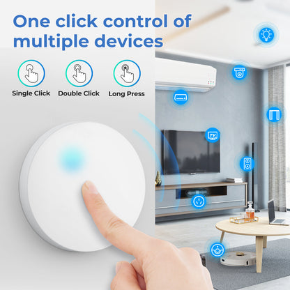SYT004 Tuya Smart Home Zigbee Wireless Switch Battery-Powered Mini Scene Button