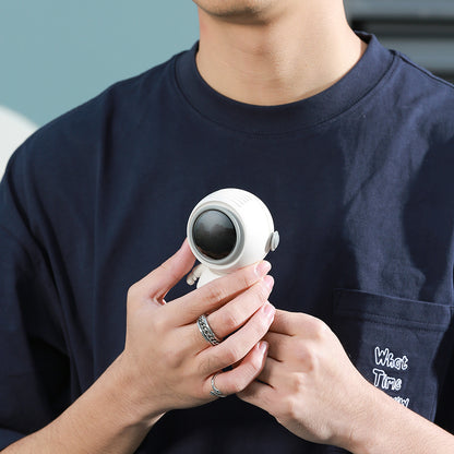 MF040 Spaceman Shape Silent Cooling Fan Mini Handheld Neck-mounted Fan , 3 Speed Mode 900mAh Battery (CE Certificate)