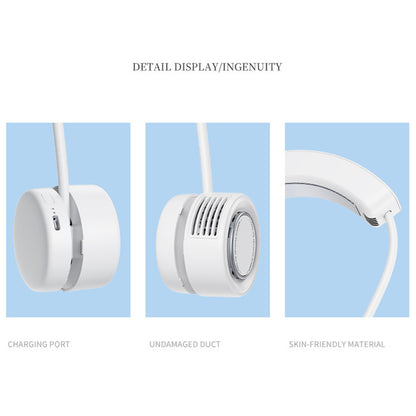 Y23 Refrigeration Neck Fan Retractable Soft Hose Hands-free Portable Fan for Running Cycling