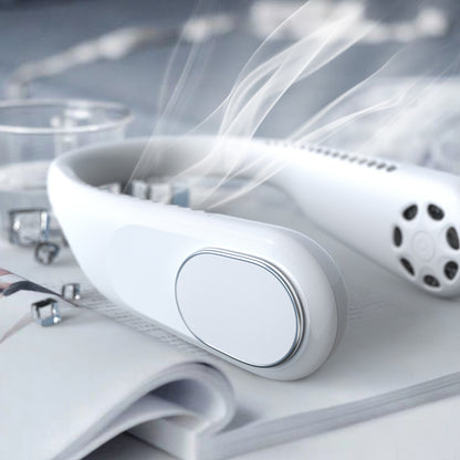 F60 Portable USB Charging Hanging Neck Mini Cooling Fan Summer Bladeless Fan Cooler
