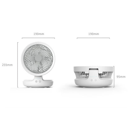 EDON E808 Portable Desktop Wall Mount ABS Fan Cooler Foldable Rechargeable Summer Cooling Fan