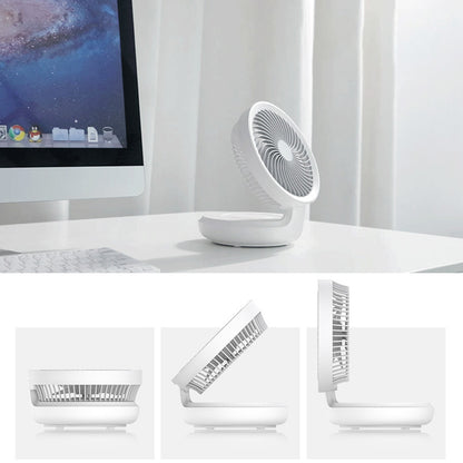 EDON E808 Portable Desktop Wall Mount ABS Fan Cooler Foldable Rechargeable Summer Cooling Fan