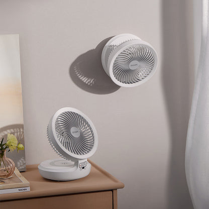 EDON E808 Portable Desktop Wall Mount ABS Fan Cooler Foldable Rechargeable Summer Cooling Fan