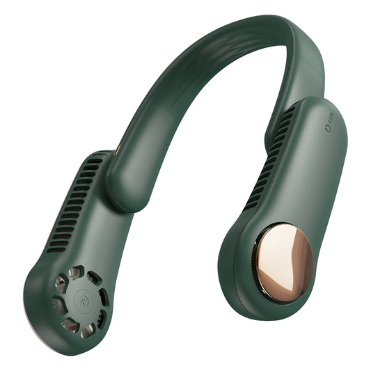 MF017 Neck Fan 2400mAh Rechargeable Bladeless Neck Fan Wearable Quiet Fan Cooler