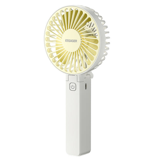 ESSAGER Foldable Mini Desktop Hand-held ABS Fan Cooler Rechargeable Summer Cooling Fan