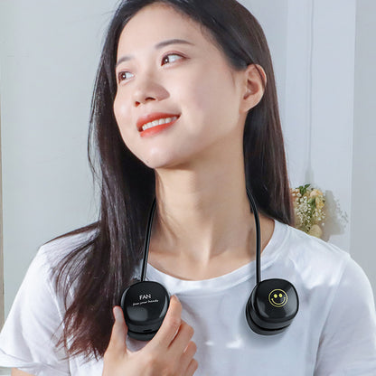 P70 Foldable USB Charging Hanging Neck Mini ABS Cooling Fan Summer Mute Fan Cooler