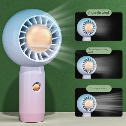 Space Y Storm Hand-held Fan Portable USB Rechargeable ABS Cooling Fan Mini Summer Mute Fan