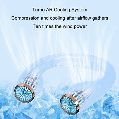 Portable Neck-Mount Cooling Fan Digital Display Bladeless Fan Wearable Personal Air Cooler
