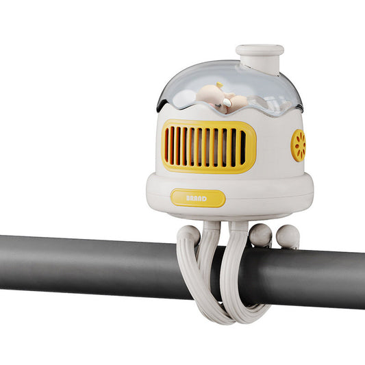 Silent Stroller Fan Flexible Tripod Clip-on Cooling Fan Rotating Handheld Air Cooler for Dormitory