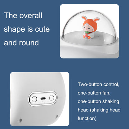 Cute Rabbit Indoor Outdoor Cooling Fan Flexible Tripod Clip-on Stroller Fan Handheld Silent Rotating Air Cooler