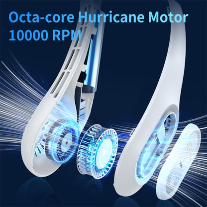 J18 Summer Neck-mounted Cooling Fan Portable Bladeless Air Fan with Digital Display