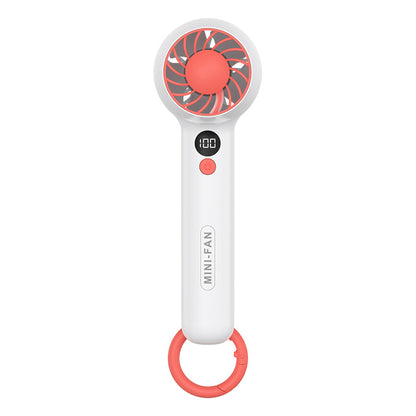 Handheld Fan USB Rechargeable Digital Display Cooling Fan with Hook Design