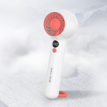 Handheld Fan USB Rechargeable Digital Display Cooling Fan with Hook Design