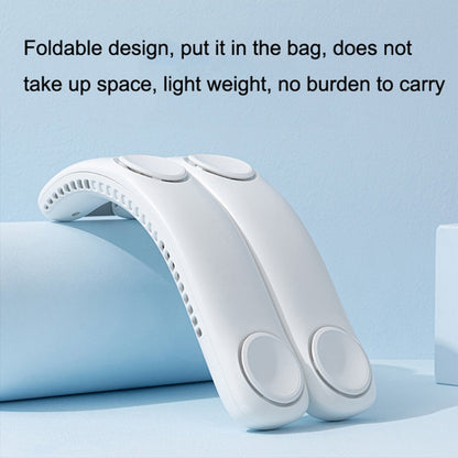 Portable Foldable Neck Fan USB Rechargeable 4-Core Wearable Cooling Fan