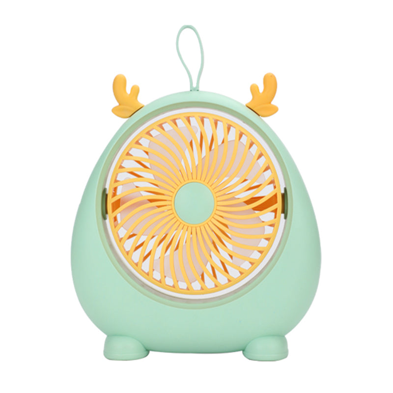 MEILISOON Rechargeable Summer Mini Desktop Fan Cooler Cute Cartoon 2-Speed Cooling Fan