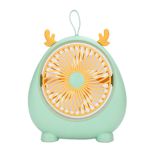 MEILISOON Rechargeable Summer Mini Desktop Fan Cooler Cute Cartoon 2-Speed Cooling Fan