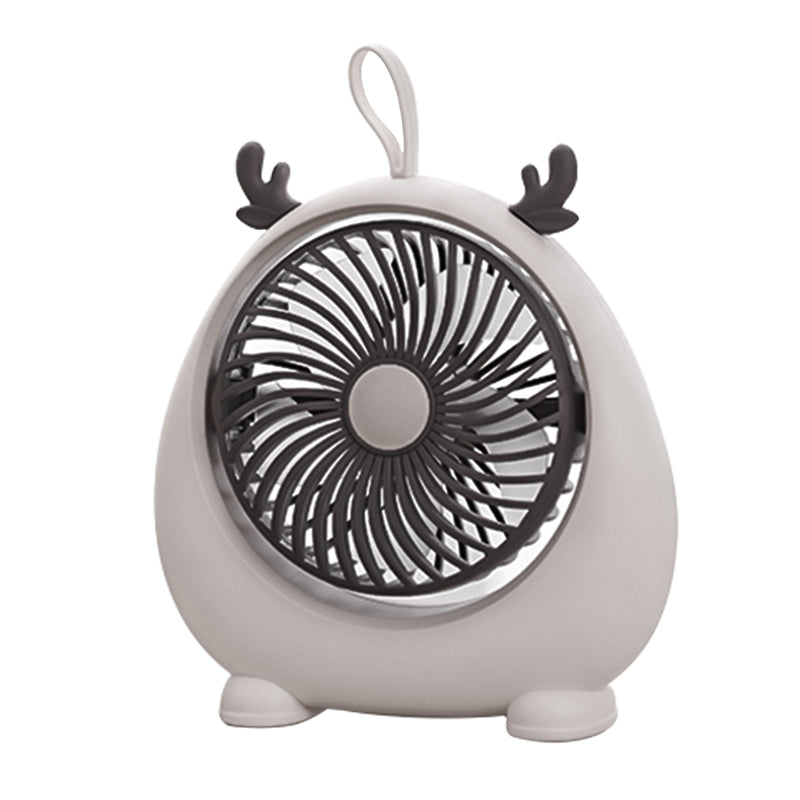 MEILISOON Rechargeable Summer Mini Desktop Fan Cooler Cute Cartoon 2-Speed Cooling Fan