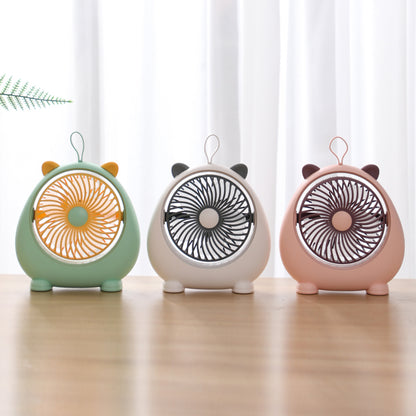MEILISOON Rechargeable Summer Mini Desktop Fan Cooler Cute Cartoon 2-Speed Cooling Fan