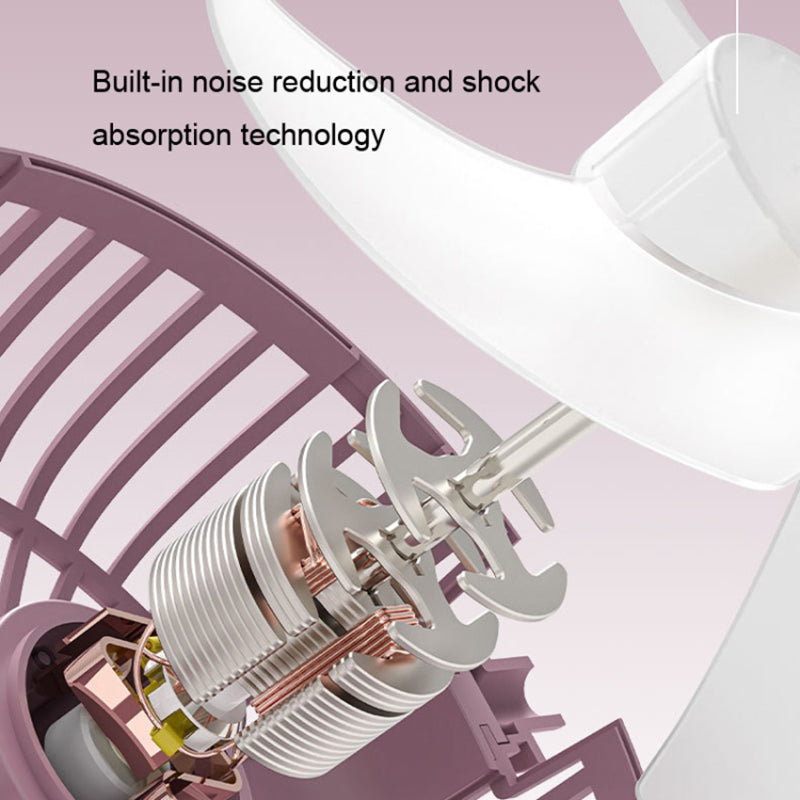 Cute Deer Ear Design Cooling Fan USB Power Home Office Portable Fan with 3 Wine Speed Adjustments, Size L