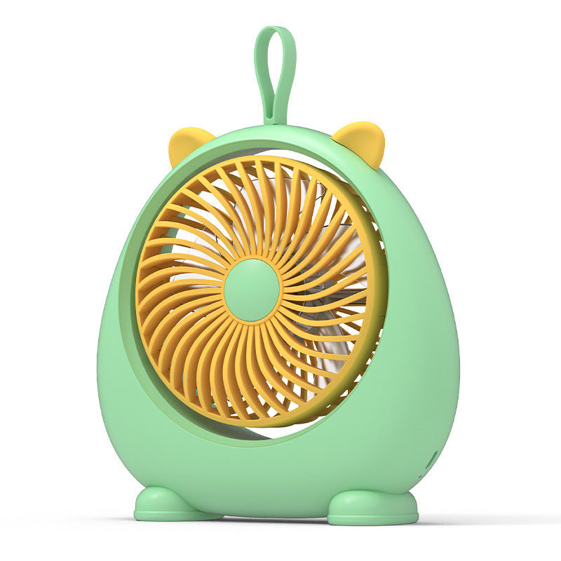 Cute Cat Ear Design Portable Fan USB Rechargeable Cooling Fan with 3 Wine Speed Adjustments, Size L