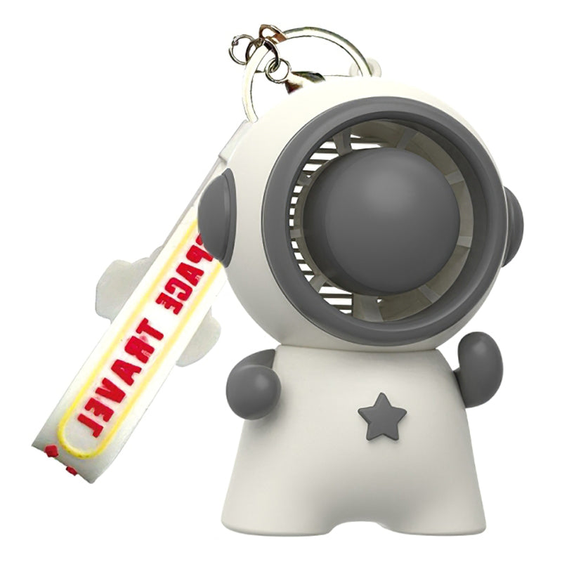 Astronaut Shape Small Fan 3 Gears Low Noise Portable Handheld Fan with Keychain