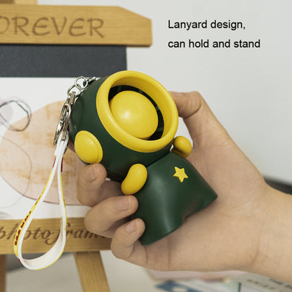 Astronaut Shape Small Fan 3 Gears Low Noise Portable Handheld Fan with Keychain