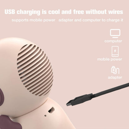 Astronaut Shape Small Fan 3 Gears Low Noise Portable Handheld Fan with Keychain