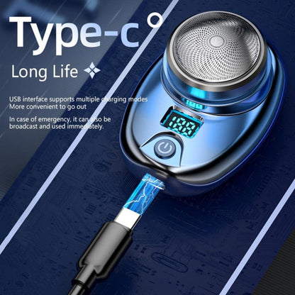 Portable Electric Razor Digital Display Mini Waterproof ABS Rechargeable Cordless Shaver