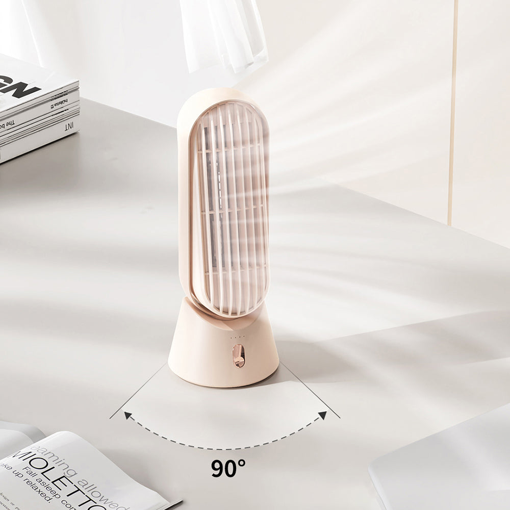 SOTHING Desktop Tower Fan USB Rechargeable 3 Wind Speeds Summer Standing Desk Fan