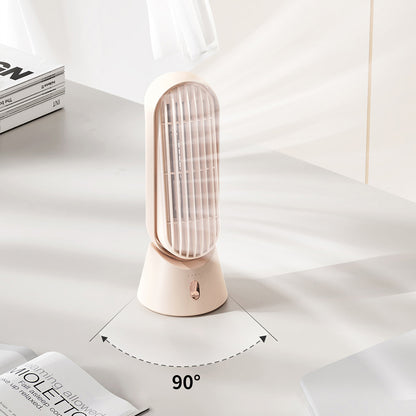 SOTHING Desktop Tower Fan USB Rechargeable 3 Wind Speeds Summer Standing Desk Fan
