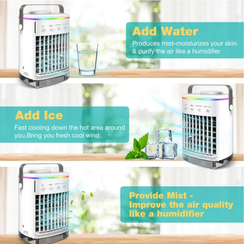 CF-006 Summer Mini Desktop Air Conditioning Cooling Fan ABS+PP USB Home Humidifier Air Cooler
