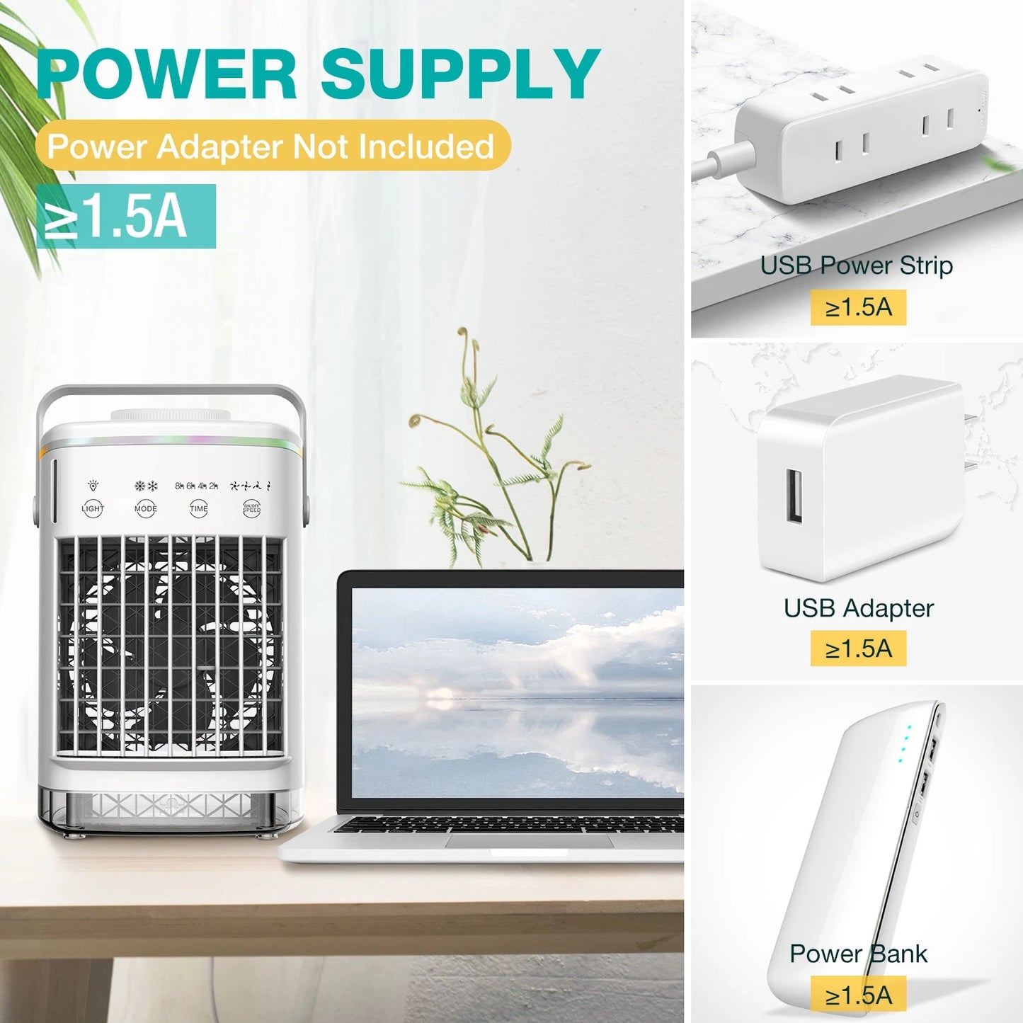 CF-006 Summer Mini Desktop Air Conditioning Cooling Fan ABS+PP USB Home Humidifier Air Cooler